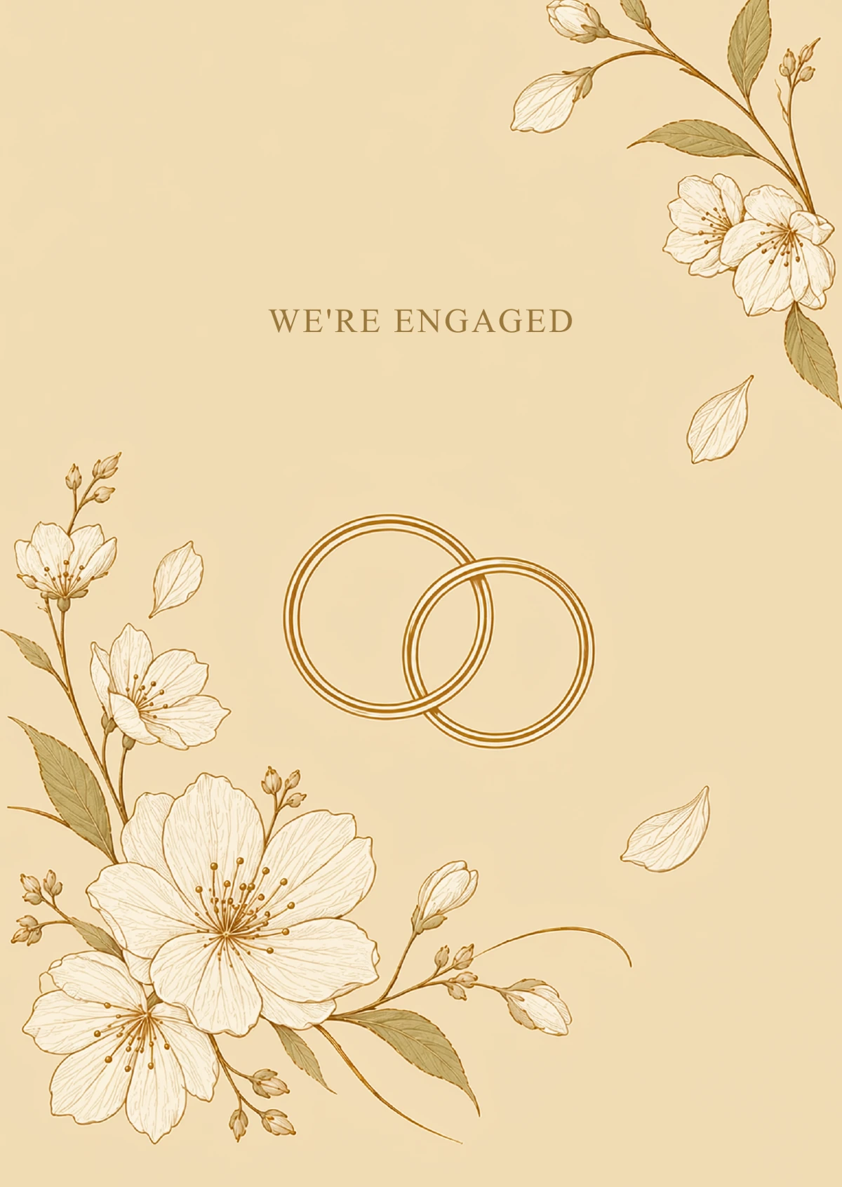 Two Rings One Promise engagement card